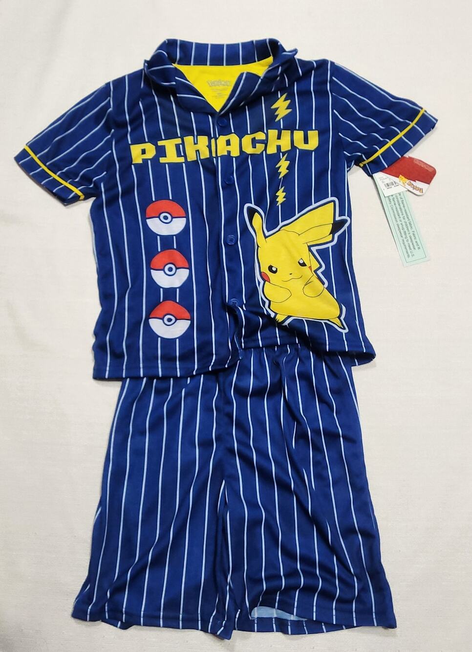 Pikachu sleep set short sleeve with short size M age 8